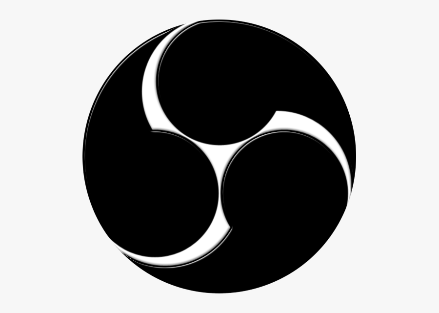 Transparent Stream Clipart Black And White - Obs Studio Logo Png, Transparent Clipart