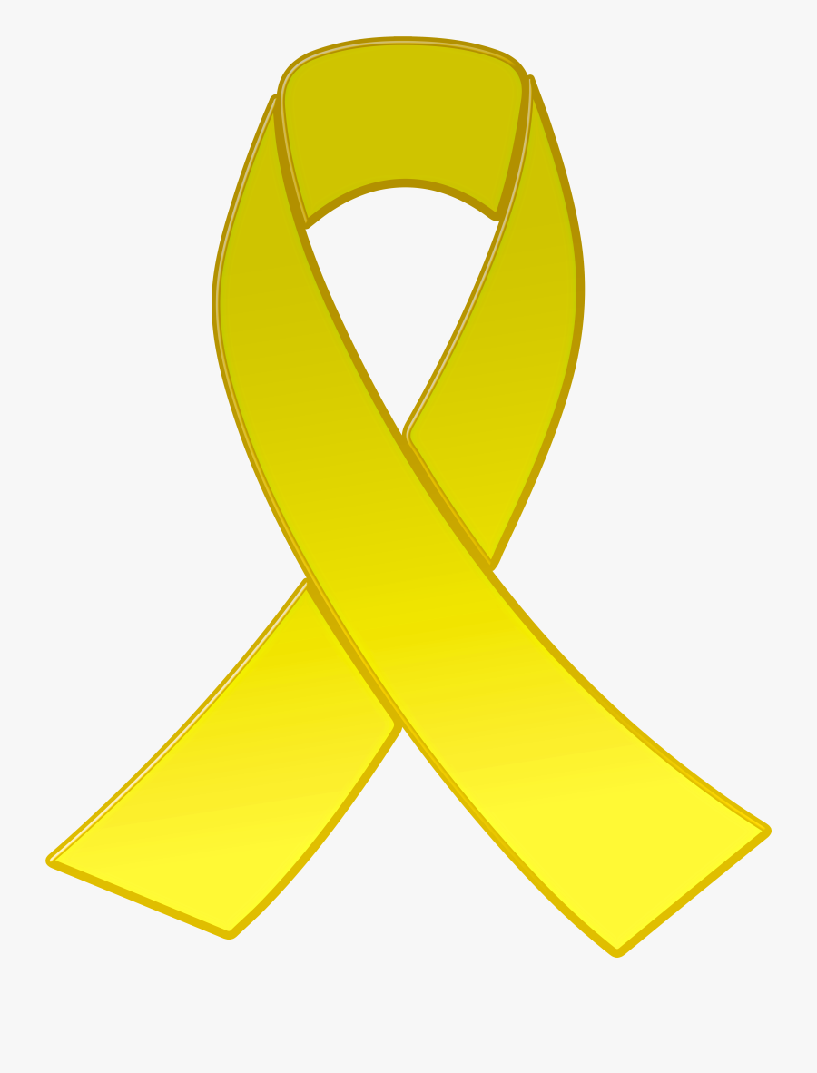 Yellow Awareness Ribbon Png Clipart, Transparent Clipart