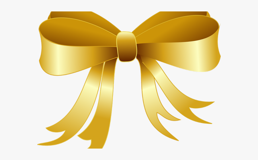 Transparent Cross With Ribbon Clipart - Gold Gift Ribbon Png, Transparent Clipart