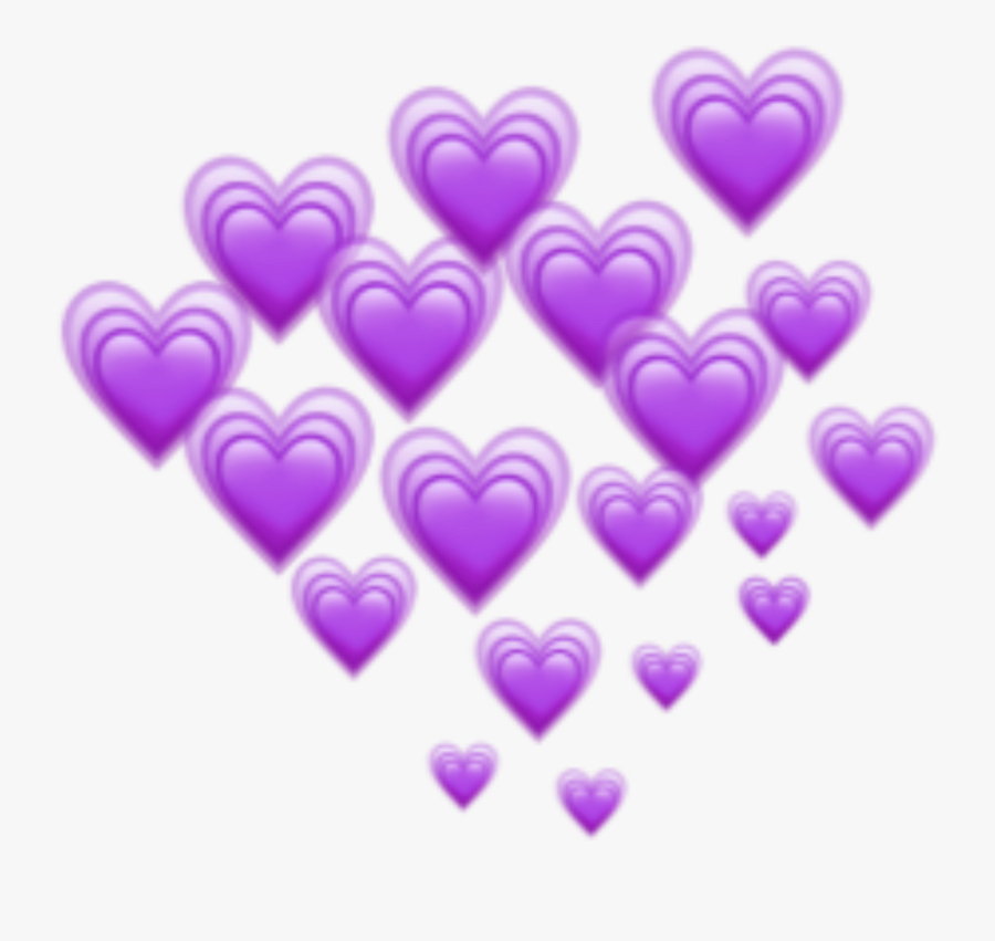 Transparent Purple Heart Medal Png - Blue Heart Emojis Png, Transparent Clipart