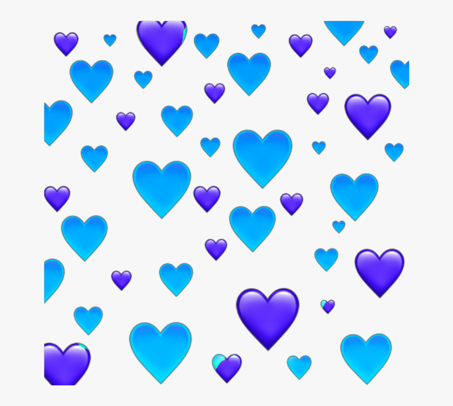 #blue #purple #background #heart #hearts #heartbackground - Blue And Purple Hearts, Transparent Clipart