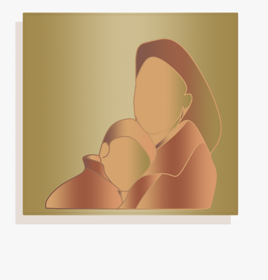 Mother Mother And Son Metallic Free Picture - Illustration, Transparent Clipart