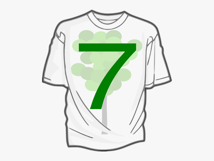 Green 7 T-shirt 7 Svg Clip Arts - T Shirt Clip Art, Transparent Clipart