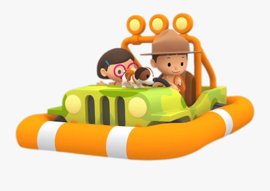 Leo The Wildlife Ranger On His Floating Jeep - Leo The Wildlife Ranger Png, Transparent Clipart