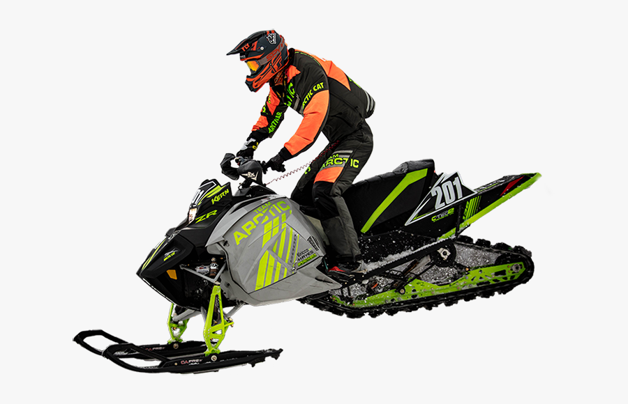 Download C&a Pro High Performance Snowmobile Skis Are - Grey And Green Snowmobile, Transparent Clipart