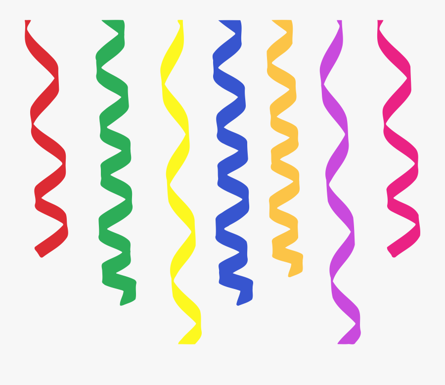 Streamers Big Image Png - Birthday Decoration Vector Png, Transparent Clipart