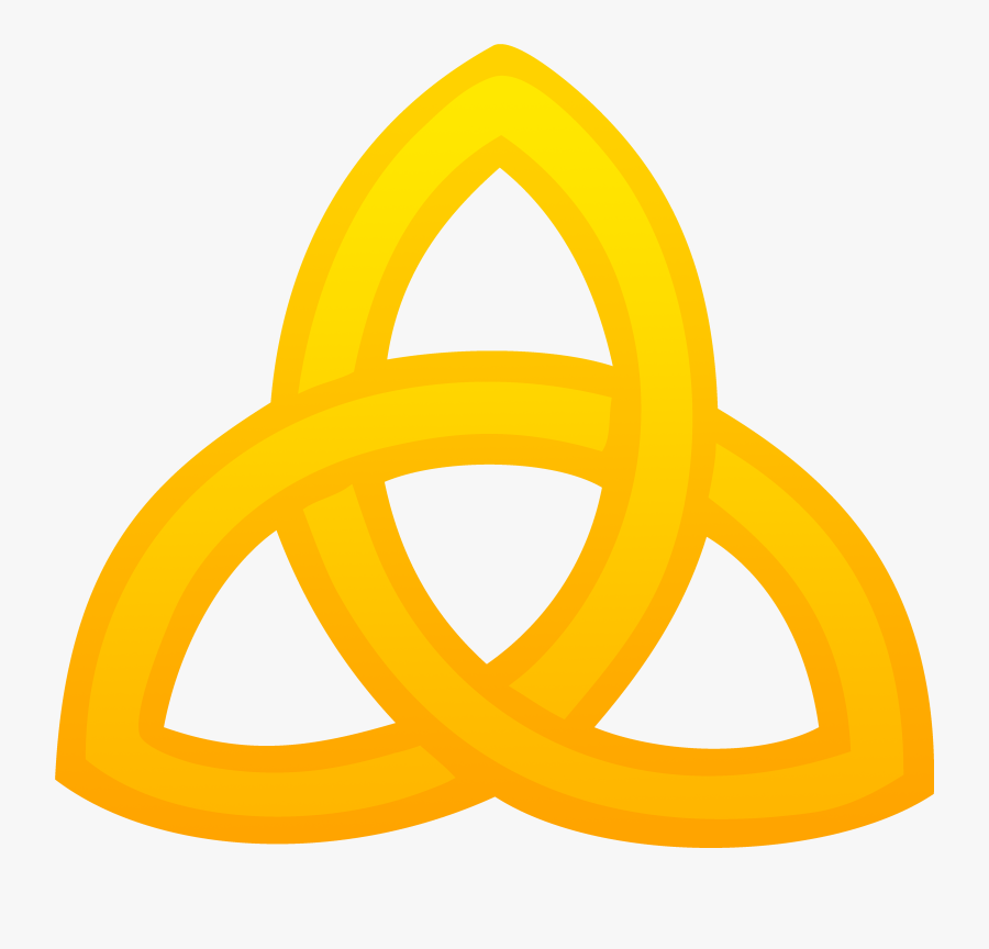 Triquetra Symbol Golden Clip Art - Clip Art, Transparent Clipart