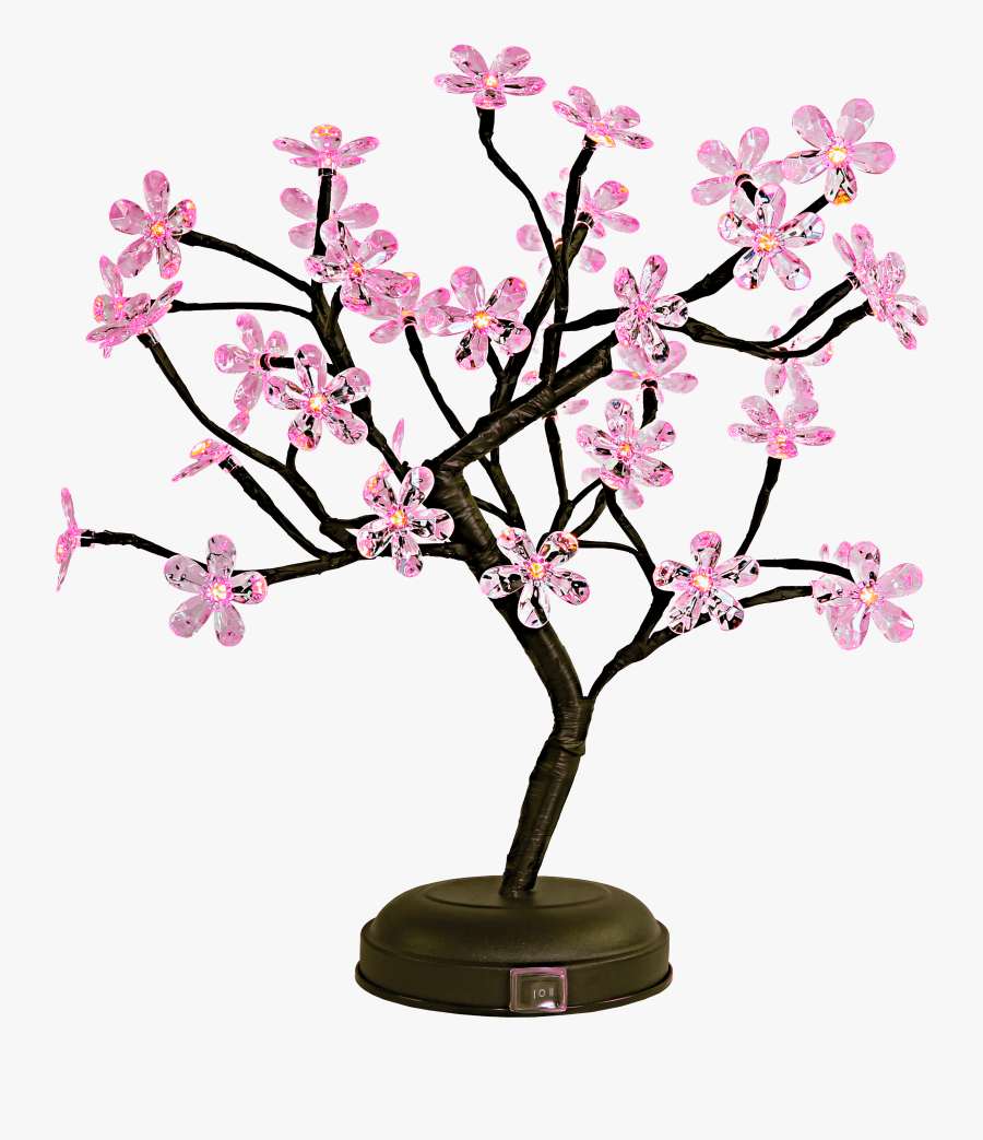 Led Bonsai Tree , Png Download - Led Pink Cherry Blossom Tree Light, Transparent Clipart