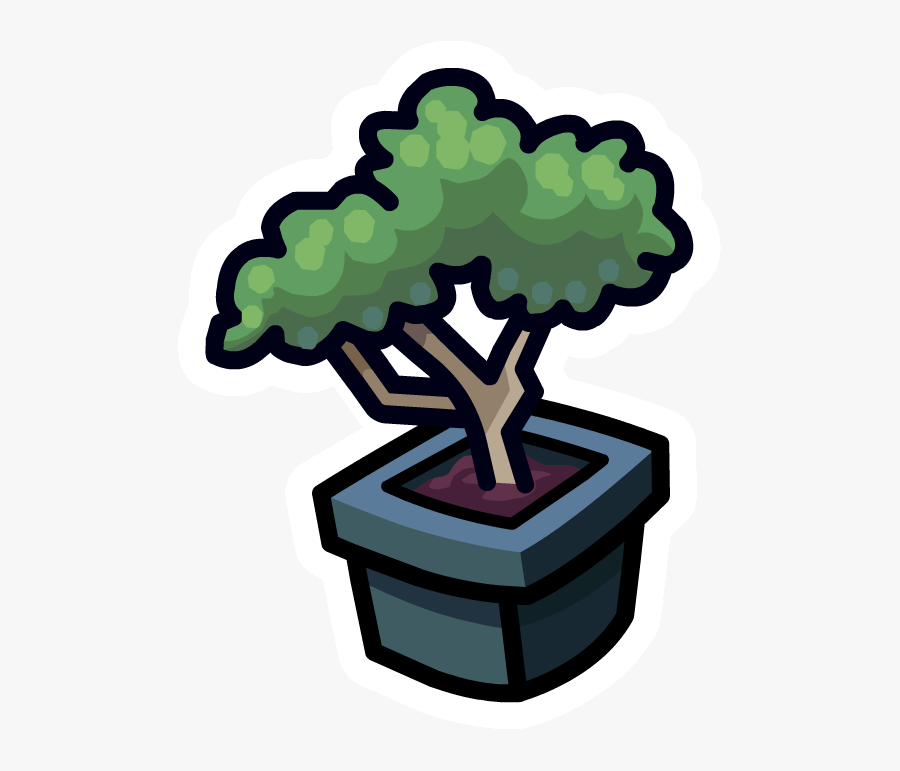 Bonsai Tree Pin - Cartoon Bonsai Tree Png, Transparent Clipart