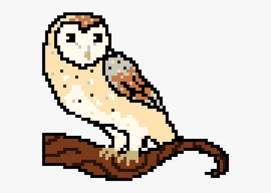 Clipart Barn Pixel Art - Barn Owl Pixel Art, Transparent Clipart