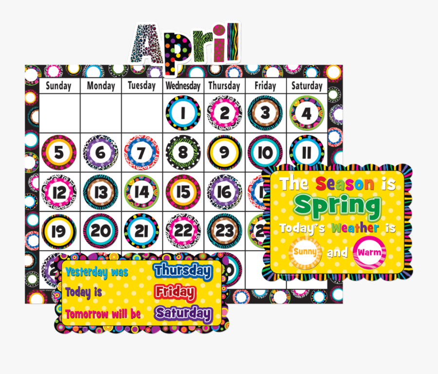 Fancy Circles Calendar Bulletin Board Display Set - Bulletin Board Display Like A Calendar, Transparent Clipart