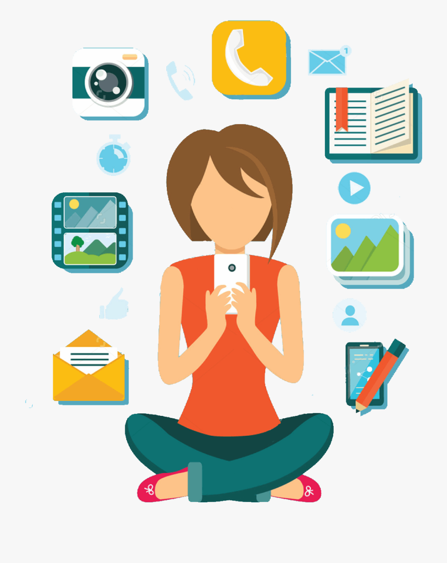 Mobile Phone User Icon - Effects Of Social Media To Communication, Transparent Clipart