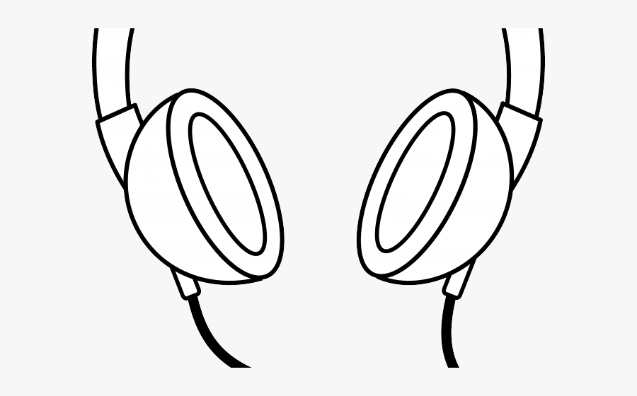 Headphones Clipart Black And White, Transparent Clipart