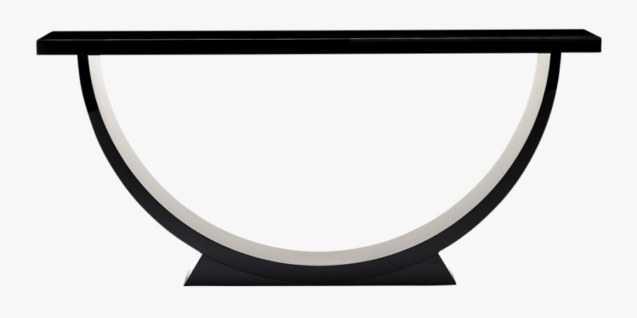 A Hallway Console Table Finished In High Gloss Black - Circle, Transparent Clipart