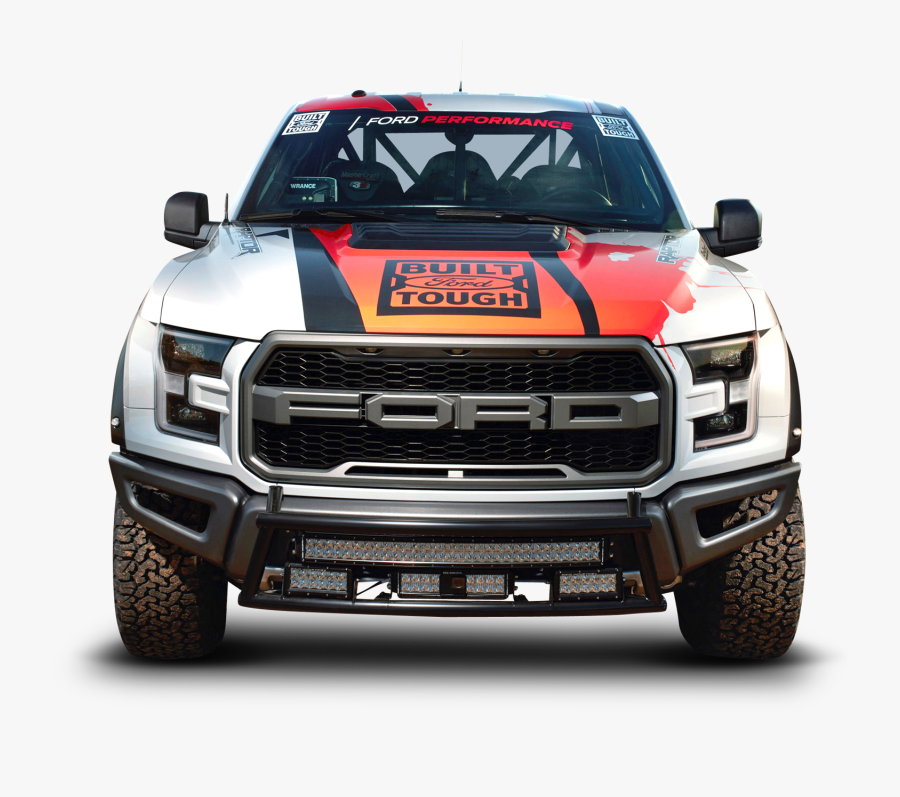 White Ford F 150 Raptor Car Front Png Image - Auto Ford F 150 Raptor Race Truck 2017, Transparent Clipart