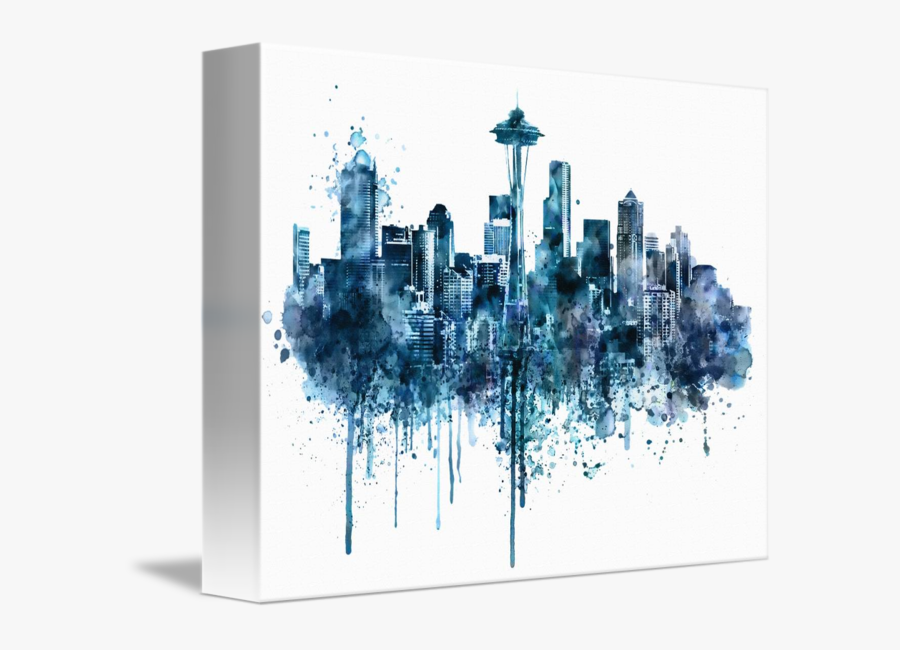 Transparent Seattle Skyline Png - Seattle Skyline Art Png, Transparent Clipart