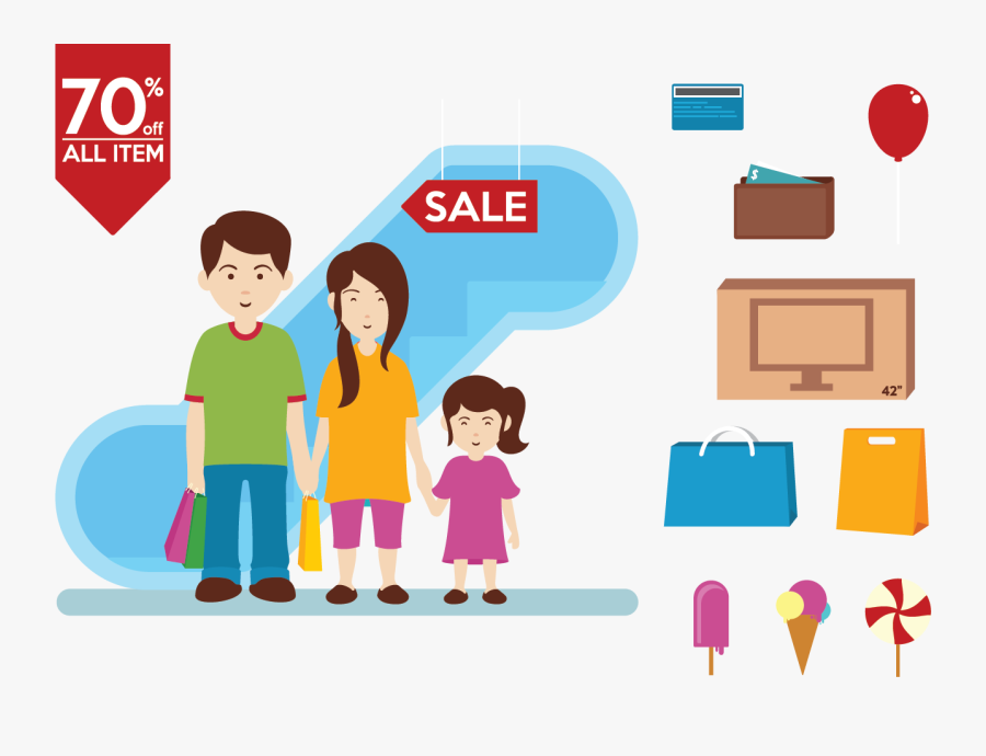 Family Centre Illustration To - Family Shopping Png Item, Transparent Clipart