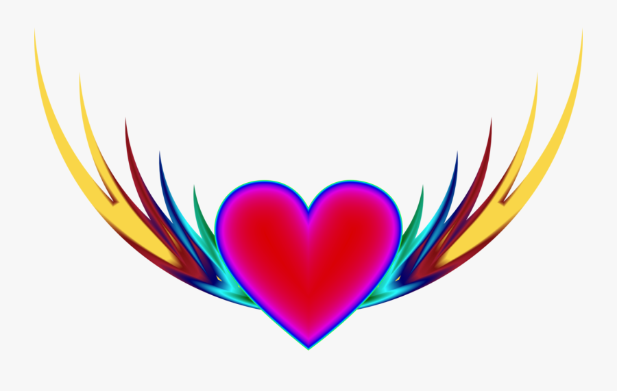 Heart,love,organ - Heart With Wings Transparent Background, Transparent Clipart