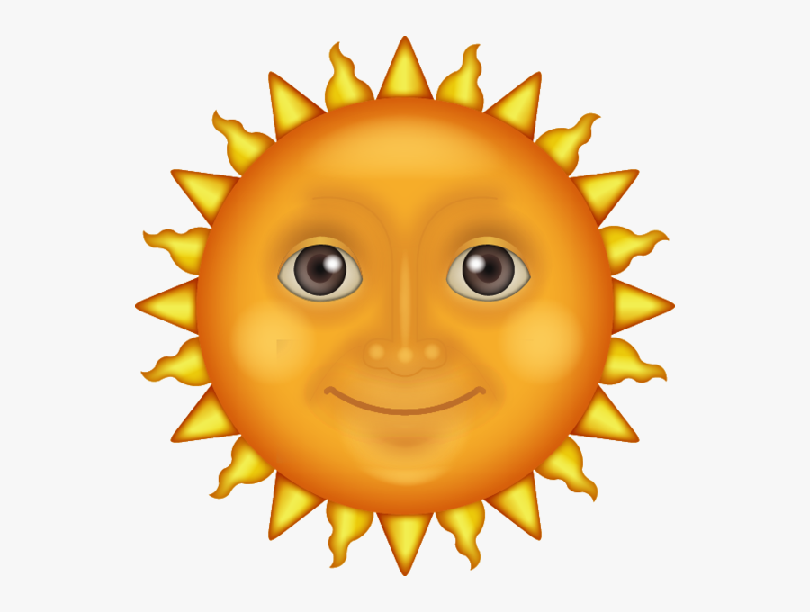 The Sun Face Emoji - Sun Emoji Transparent Background, Transparent Clipart