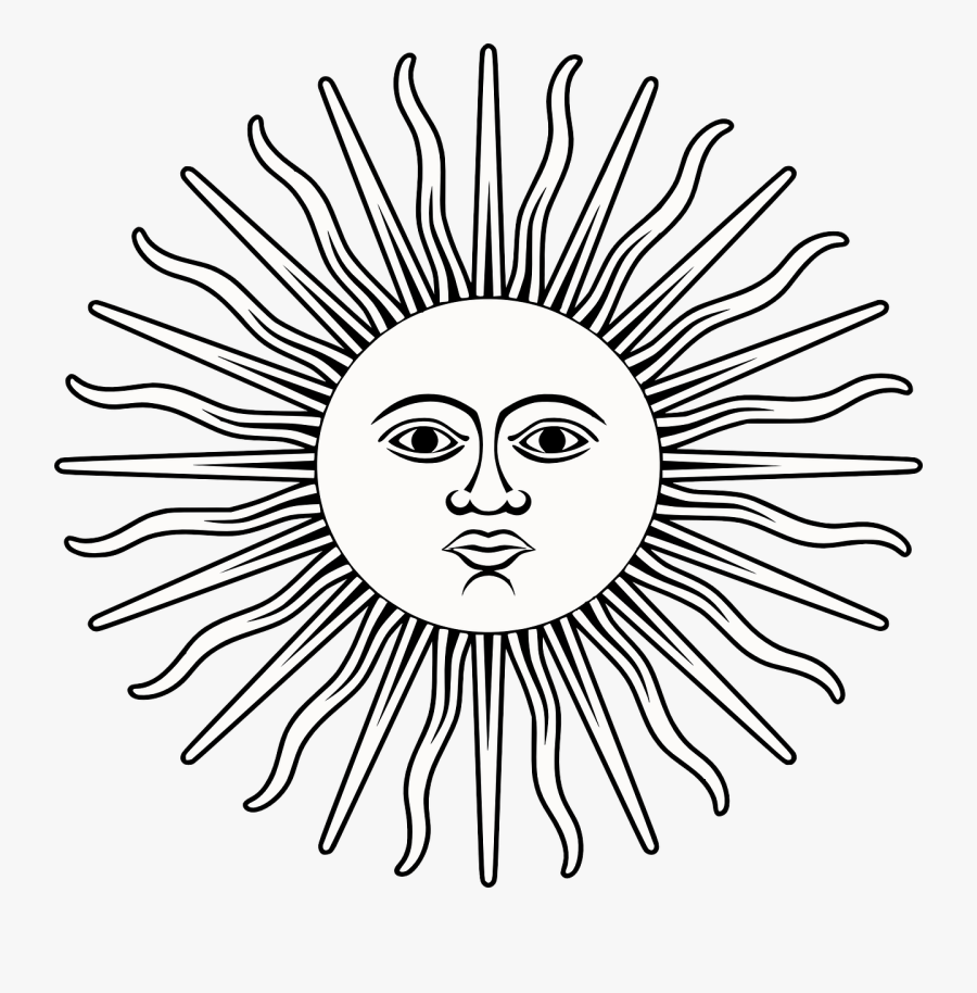 Sun On The Argentina Flag, Transparent Clipart