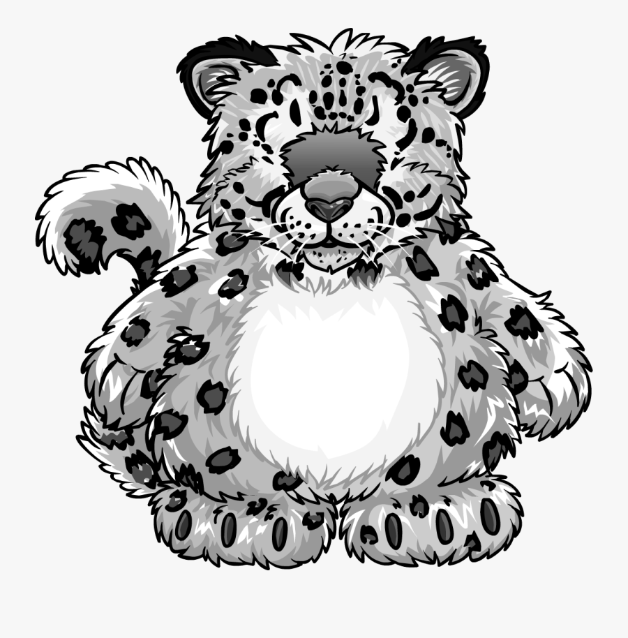 Snow Leopard Costume - Club Penguin Snow Leopard Costume, Transparent Clipart