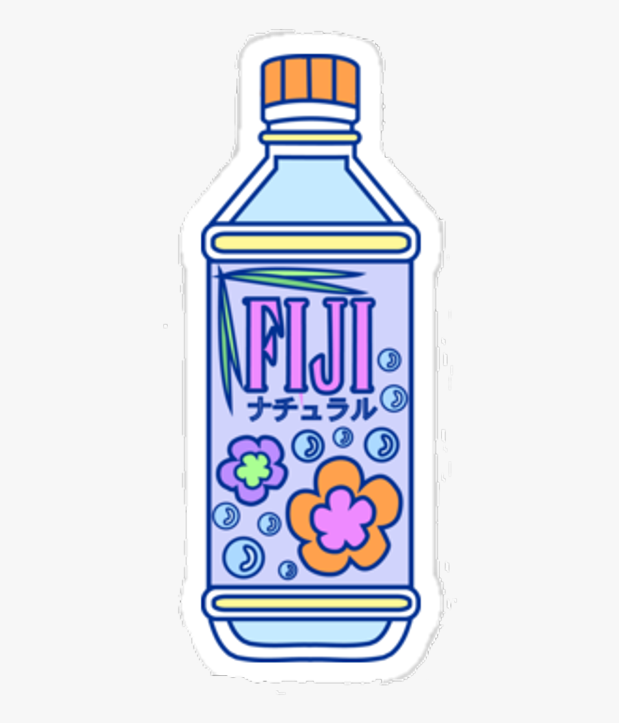 #fiji #bottle #water #pixel - Aesthetic Water Bottle Stickers, Transparent Clipart