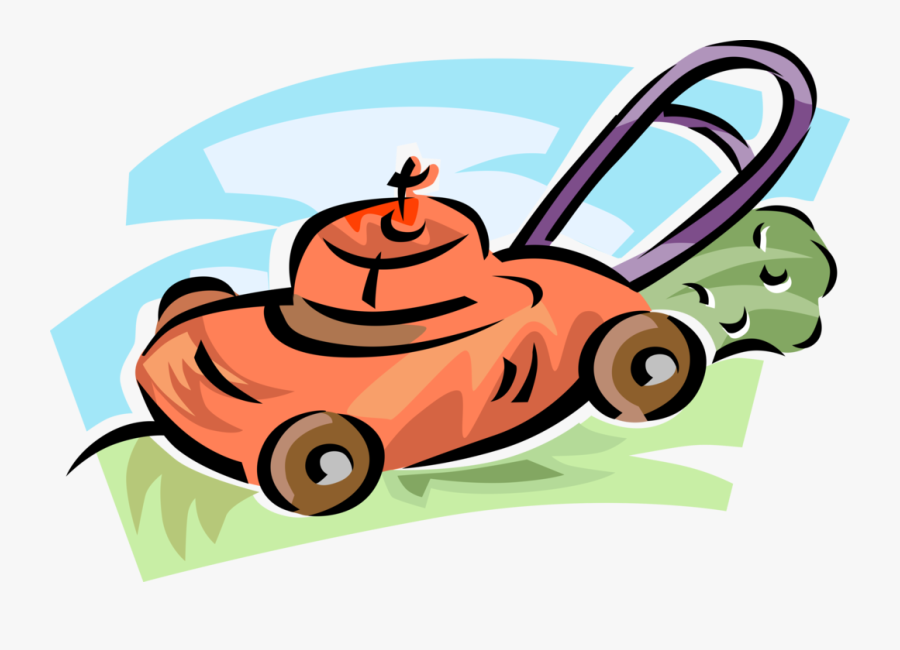 Lawn Mower Cuts Grass - Yard Work Png, Transparent Clipart