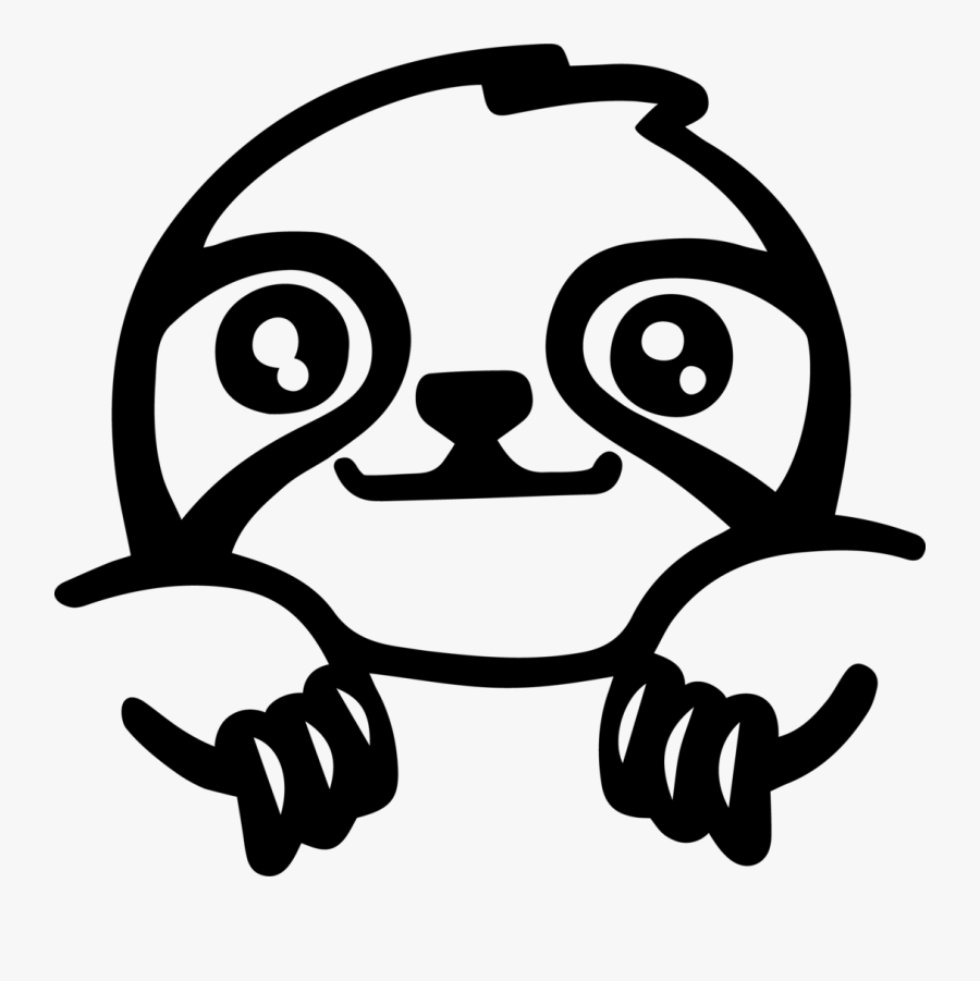 Looking For A Cute Animal Face Decal I"ve Got Pigs, - Black And White Sloth, Transparent Clipart