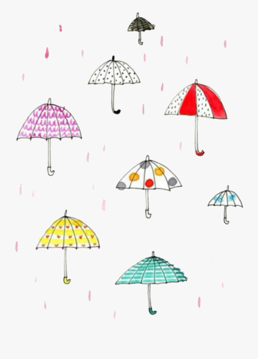 #ftestickers #clipart #umbrellas #rain #colorful - Umbrella, Transparent Clipart