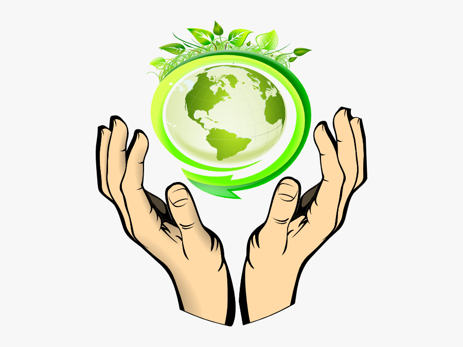Open Praying Hand Clipart - Save Earth Go Green Poster, Transparent Clipart