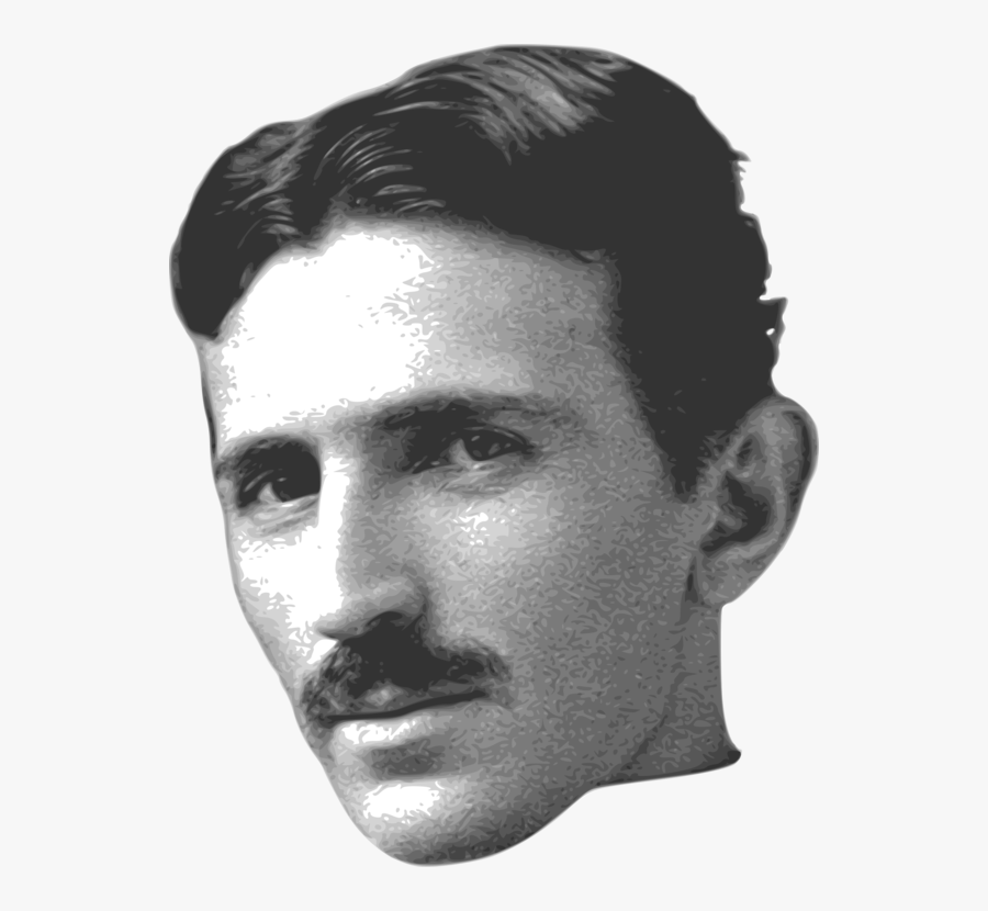 Close Up,neck,monochrome Photography - Nikola Tesla, Transparent Clipart
