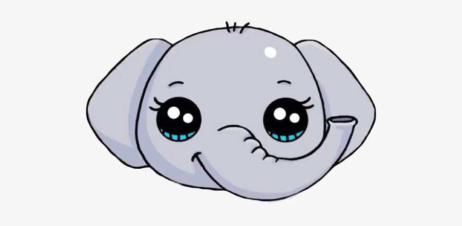 #elephant #elephantchallenge #eyes #kawaii #trunk #ears, Transparent Clipart