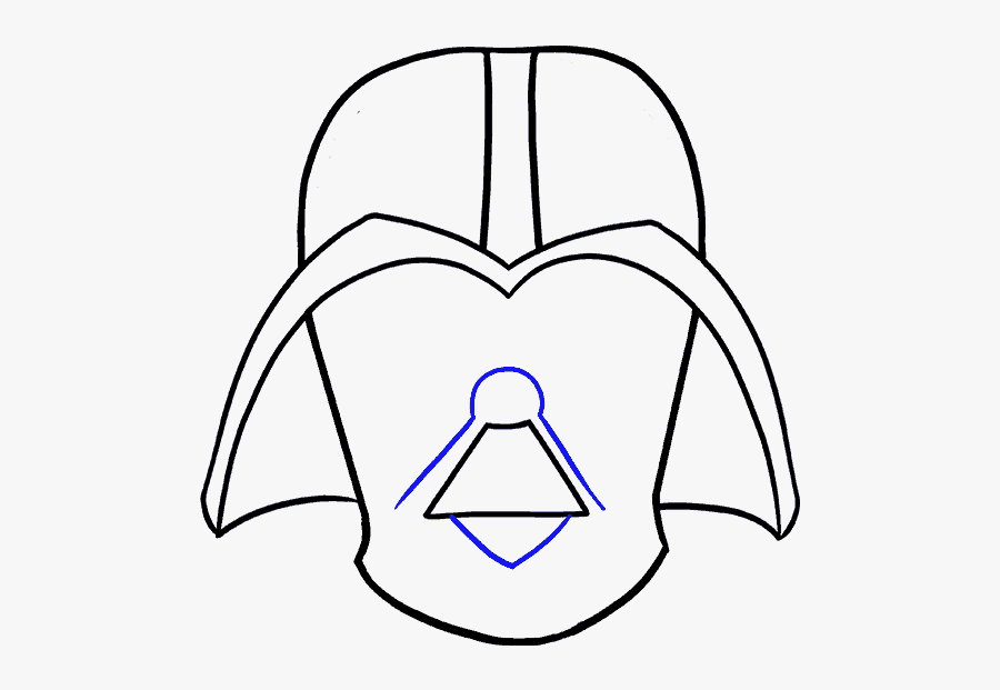 How To Draw Dart Vader - Mask Star Wars Vader Helmet How To Draw Darth Vader, Transparent Clipart
