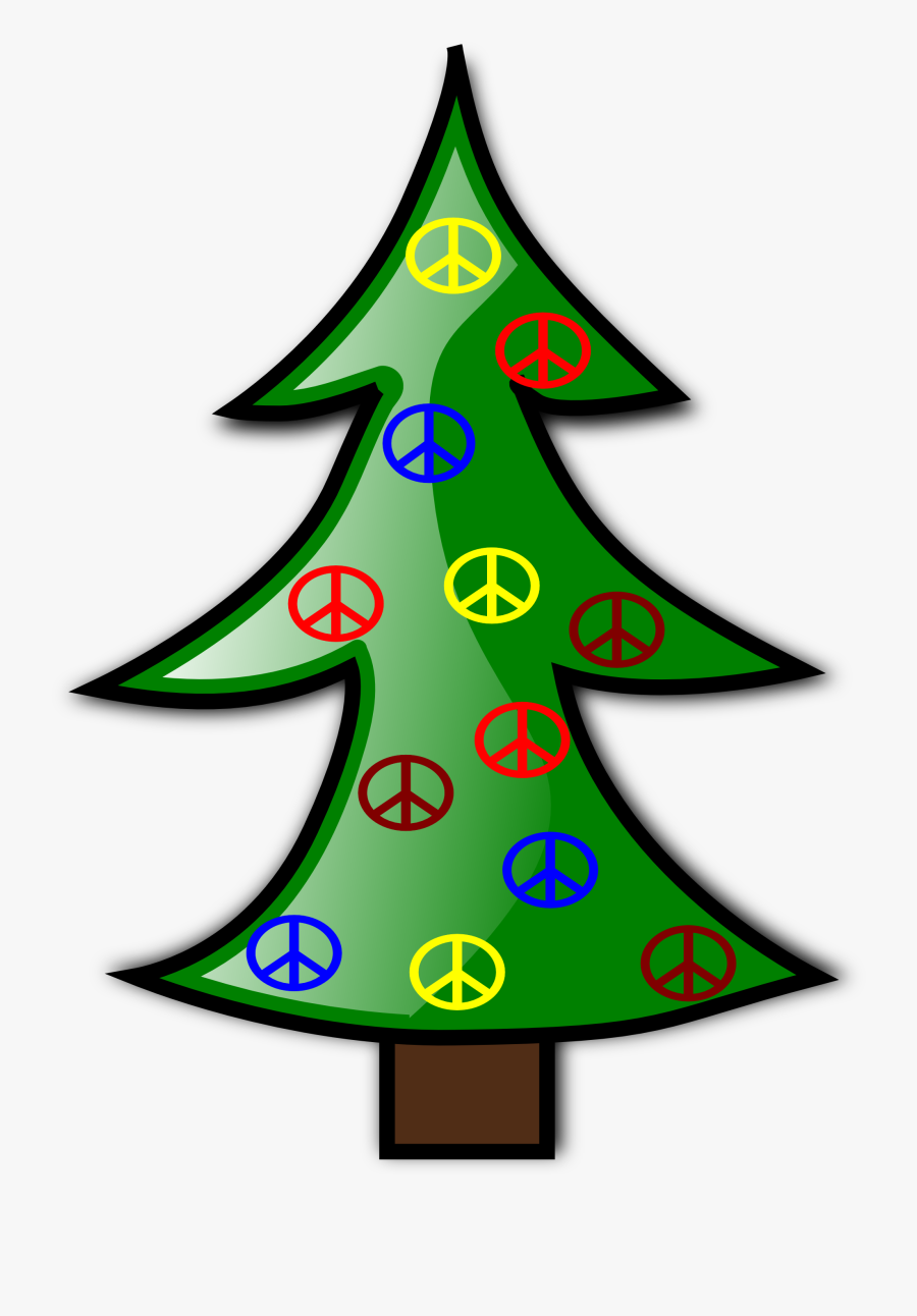 Download Clip Art Tree Christmas Xmas Peace Symbol Sign Svg - Small ...
