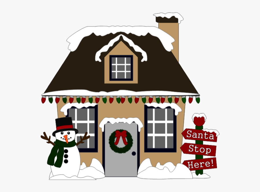 Transparent Christmas House Clipart - Christmas House Clip Art Free, Transparent Clipart