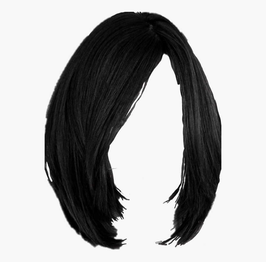 Black Wig Png - Black Bob Wig Transparent, Transparent Clipart