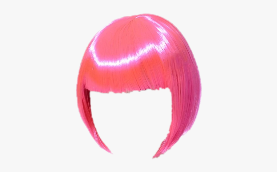 #hair #wig #wigs #haircut #hairstyle #hairdo #pink - Wig Red Bob Transparent, Transparent Clipart
