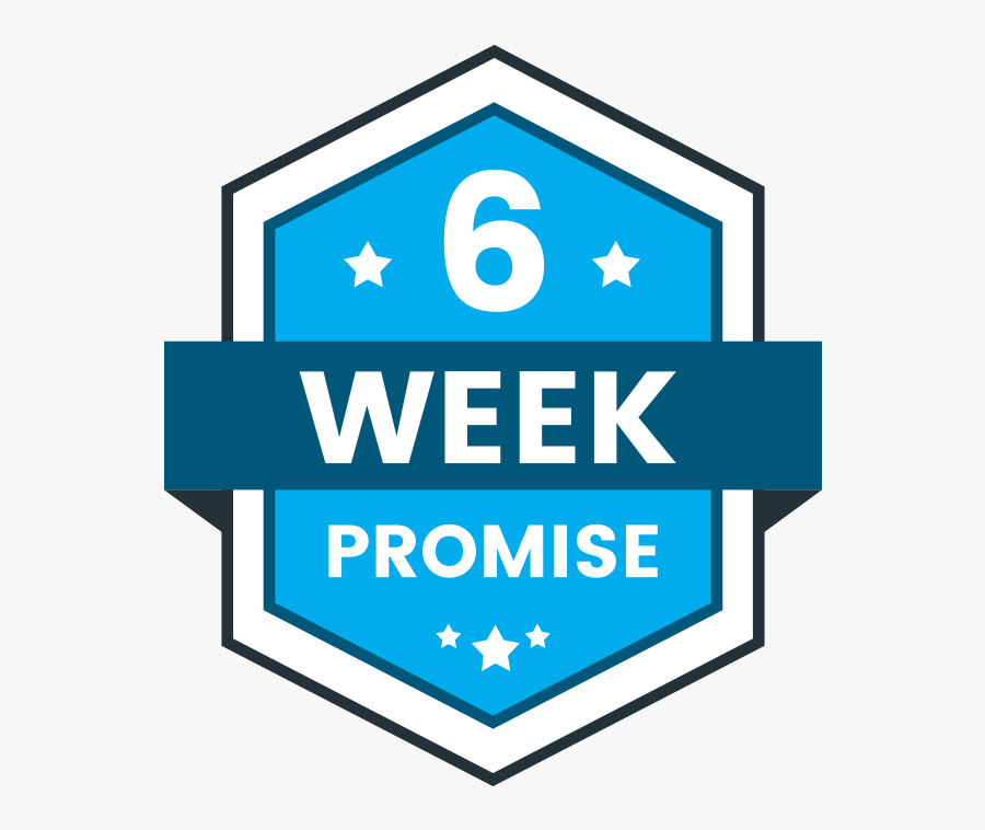 6 Week Promise Label - Sign, Transparent Clipart