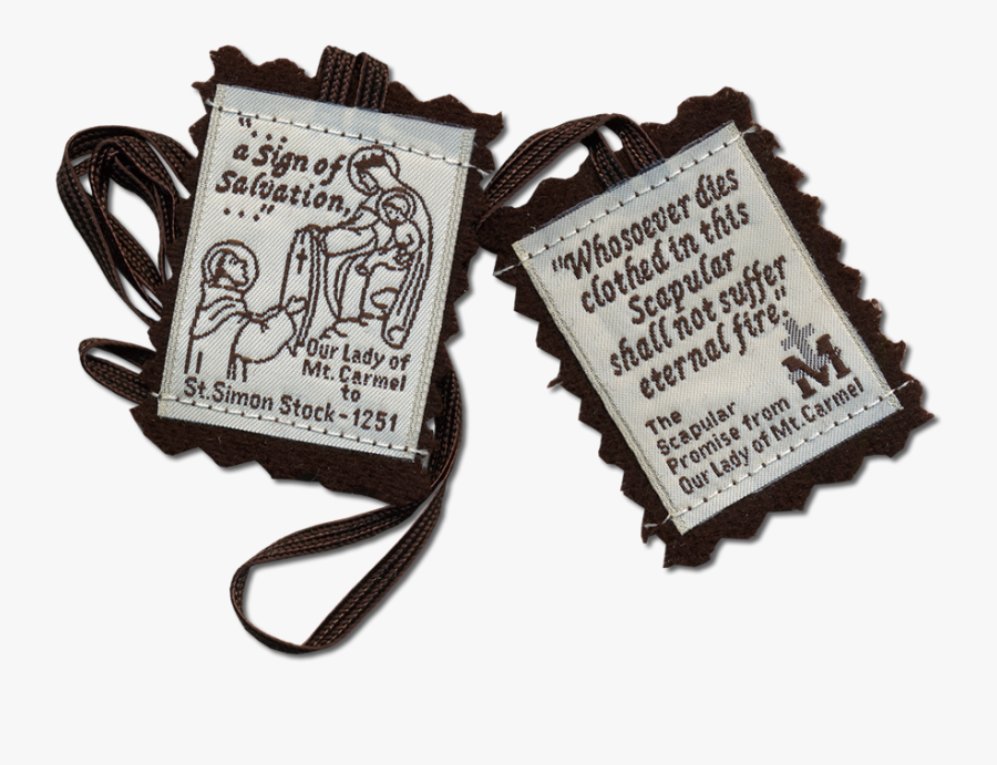 Scapularmain - Brown Scapular Of Our Lady Of Mount Carmel, Transparent Clipart