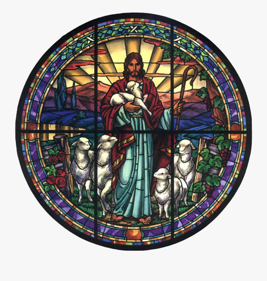 Transparent Shepherd Png - Stained Glass, Transparent Clipart