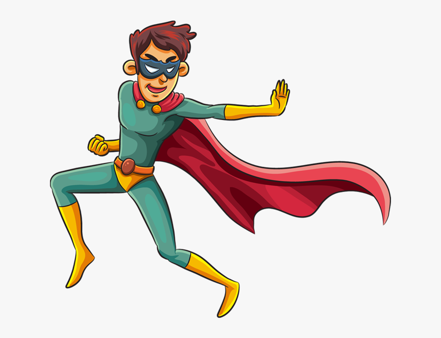 Transparent Superheroes Png - Cartoon Superhero, Transparent Clipart