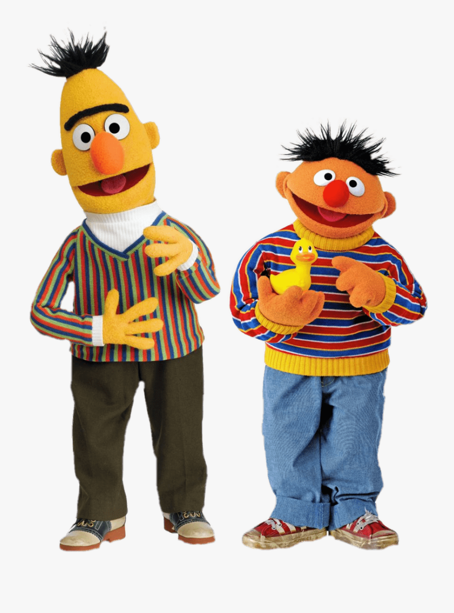Sesame Street Bert And Ernie With Duck - Bert And Ernie Png, Transparent Clipart