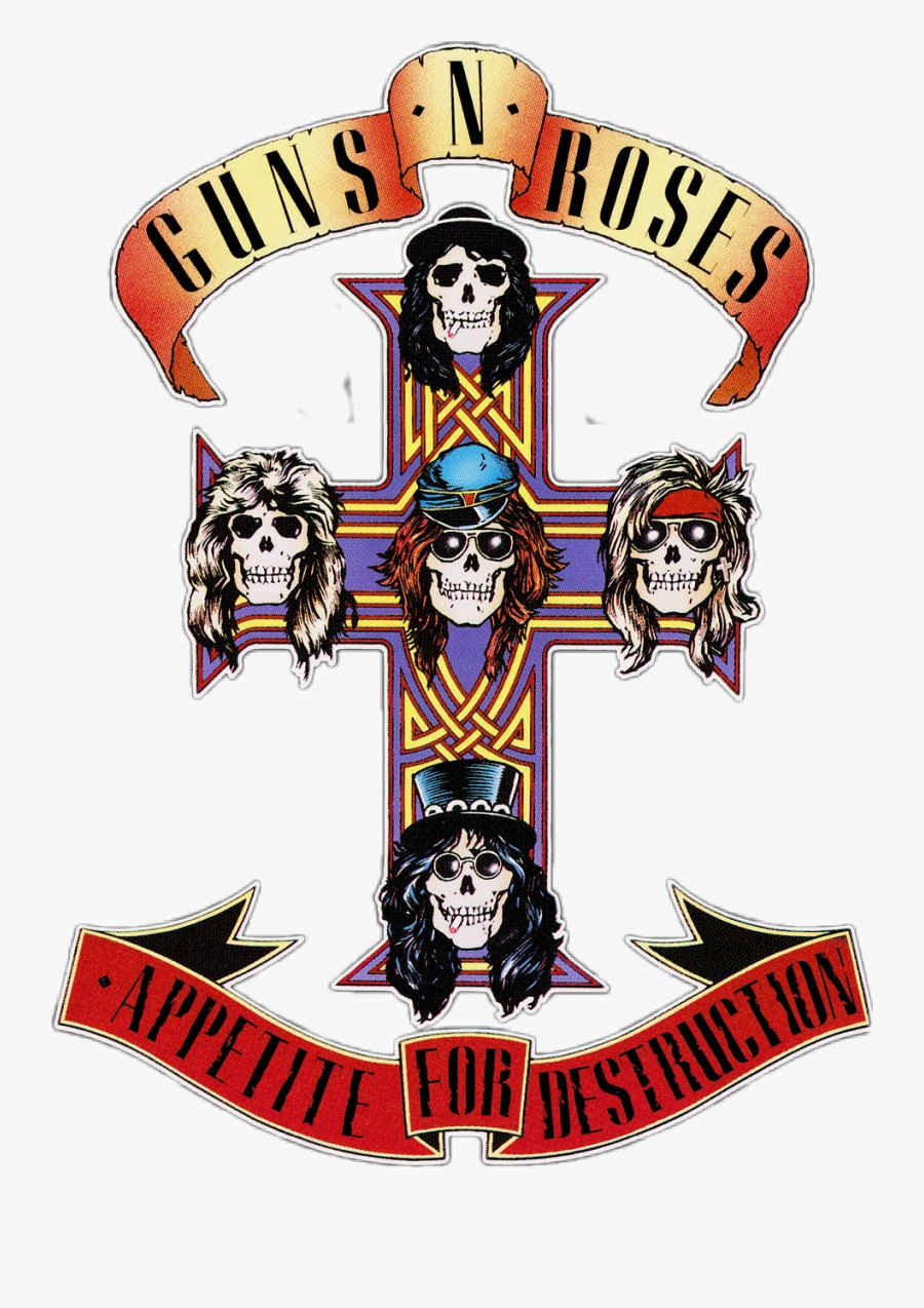 #gunsnroses #izzystradlin #izzy #axlrose #axl #saulhudson - Guns N Roses Appetite For Destruction Sticker, Transparent Clipart