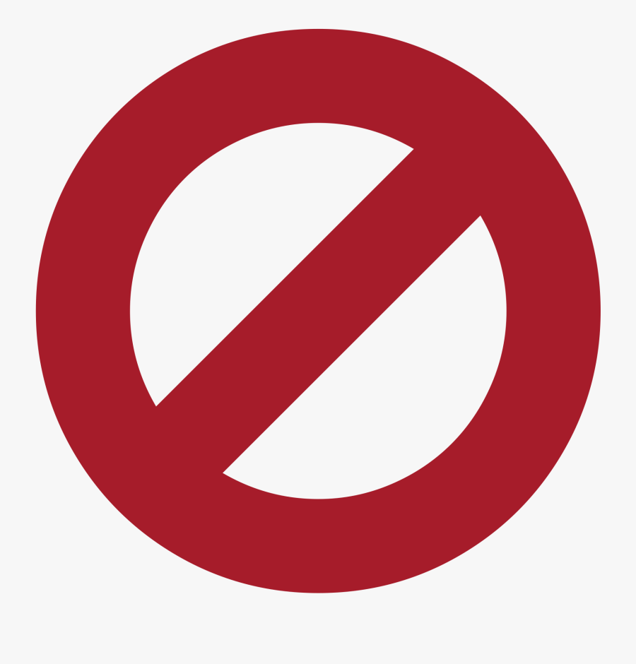 Red Circle With Slash Transparent - Do Not Enter Red X, Transparent Clipart