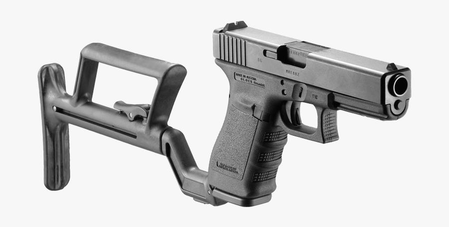 Stock Glock 17 Firearm Pistol - Airsoft Glock Stock, Transparent Clipart