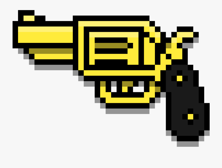 Pixilart Golden By Pepethefrog - Weapon Pixelart, Transparent Clipart