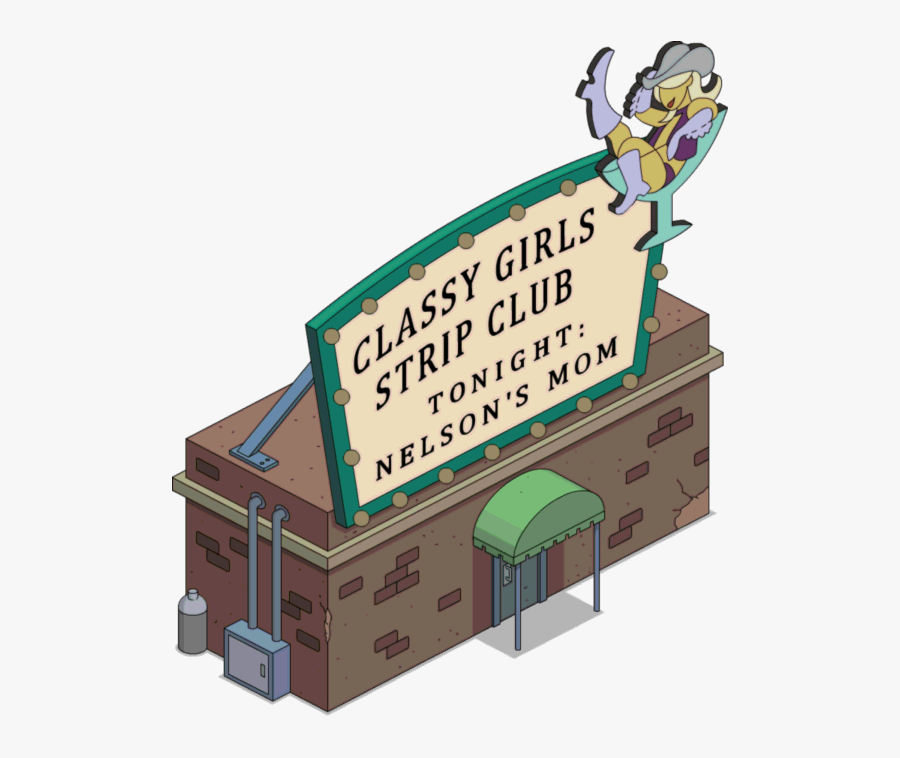 Tapped Out Classy Girls Strip Club - Cartoon, Transparent Clipart