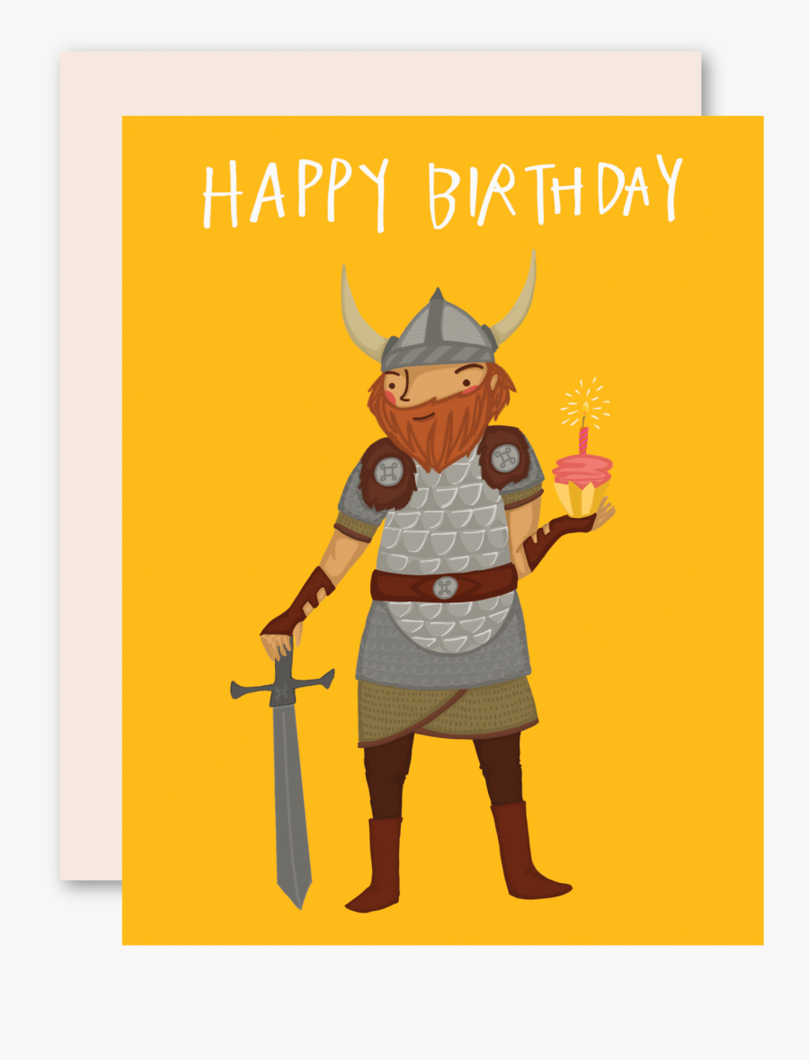 Viking Happy Birthday Card By Pencil Joy - Happy Birthday Viking Drinking, Transparent Clipart