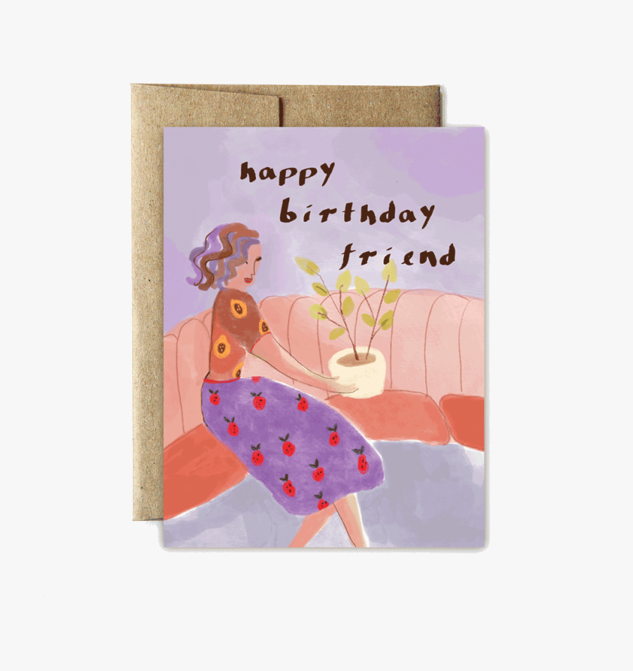 Friend Birthday Card - Birthday Card For Friend, Transparent Clipart