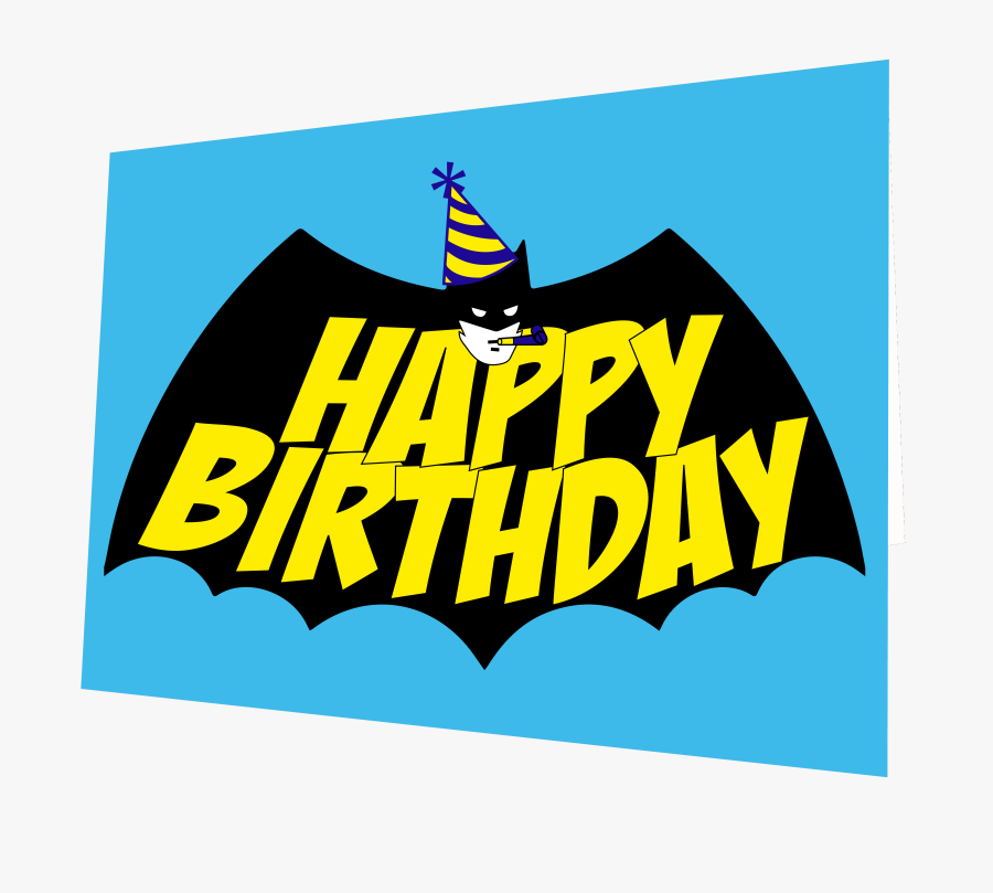 Transparent Birthday Card Png - Happy Birthday Batman Card, Transparent Clipart